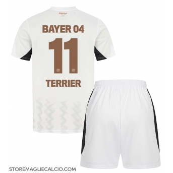 Bayer Leverkusen Martin Terrier #11 Maglia Gara Trasferta Repliche 2024-25 Bambino Maniche Corte
